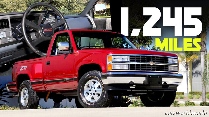 This 1990 Chevy K1500 Silverado appears to be in pristine condition after 35 years, with only 1,245 miles on the odometer | Carscoops